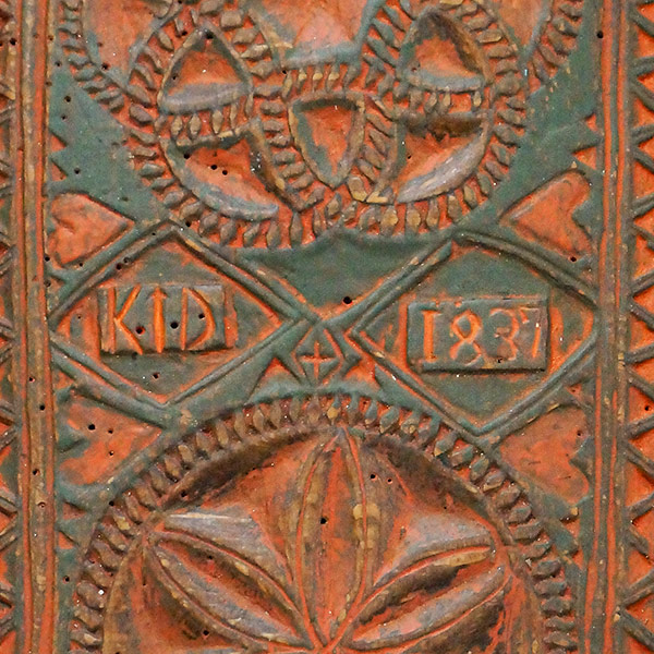 Danish mangle board dated 1837
