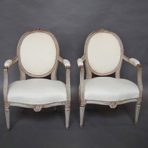 Pair of Gustavian Style Armchairs