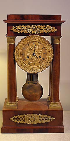 Charles X Mahogany Mantel Clock