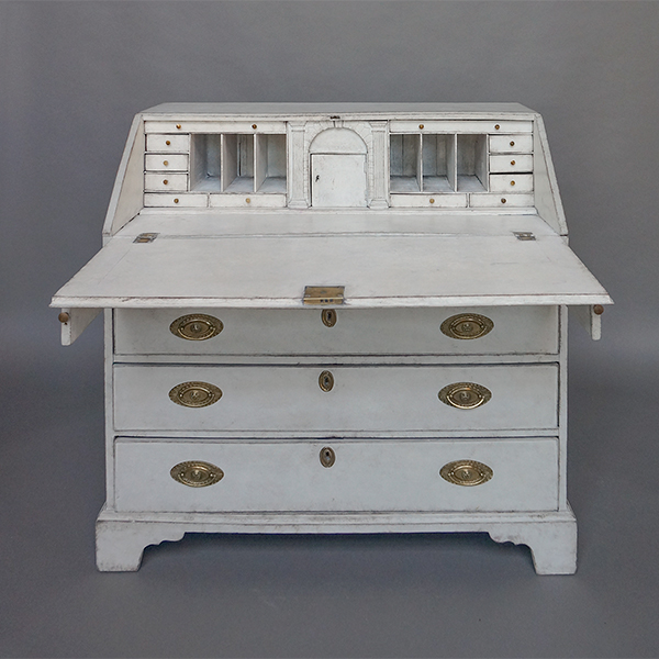 Neoclassical Writing Desk with Original Hardware