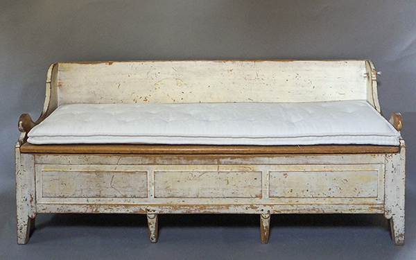 Primitive Swedish Bench with Trundle