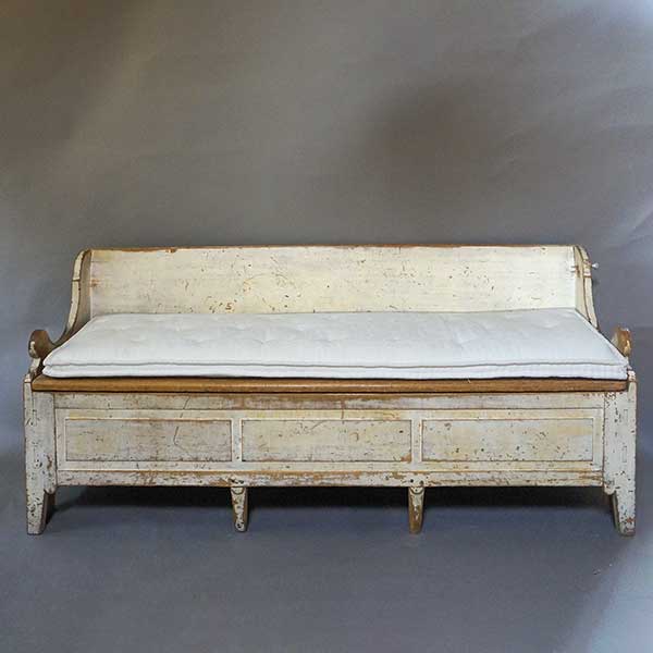 Primitive Swedish Bench with Trundle